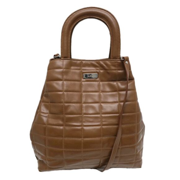 Vintage Aleda Firenze Italy Smooth Leather Caramel Shoulder/Crossbody bag Purse - Picture 1 of 11